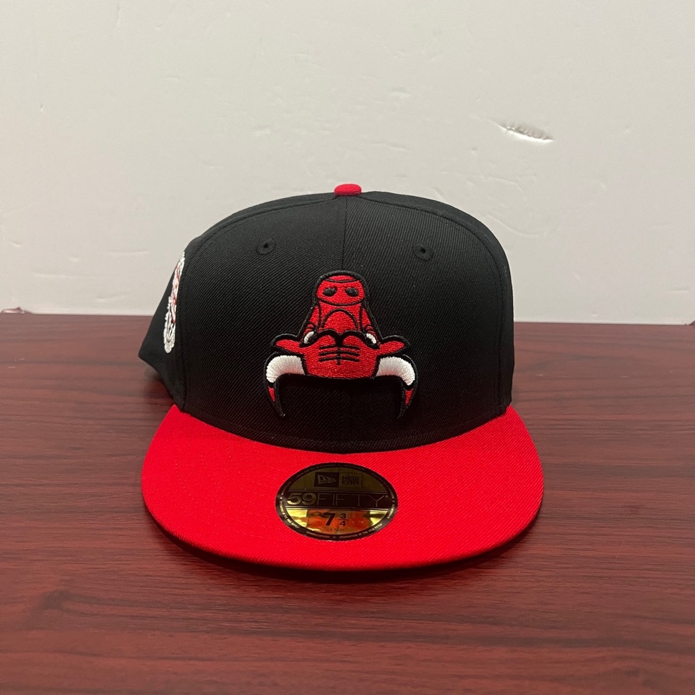 New Era, 59Fifty Fitted Hat, Chicago Bulls, Upside Down Logo, Black